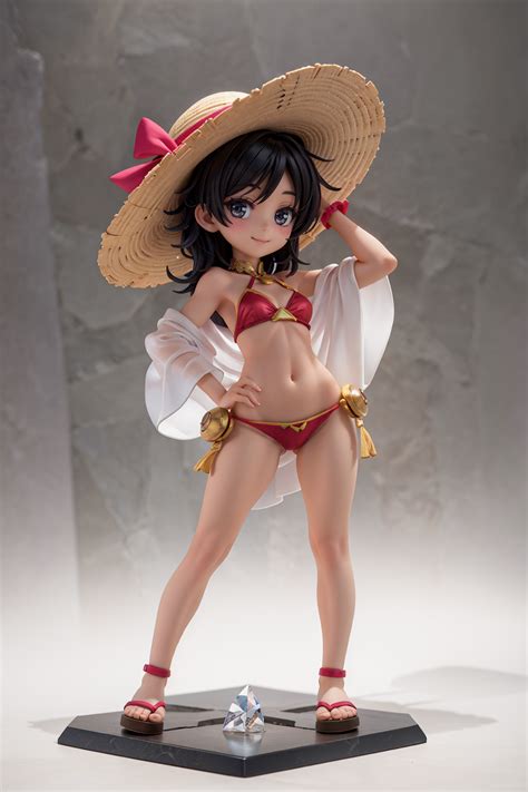 Anime Ero Swim Anime Ero Взрослые Няшки сгенерировал сам Соломенная шляпка bikini