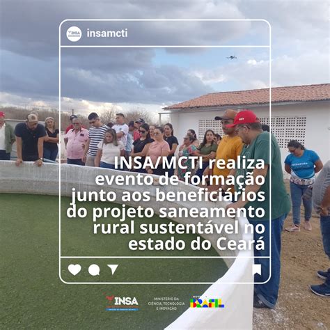 INSA MCTI realiza evento de formação junto aos beneficiários do projeto