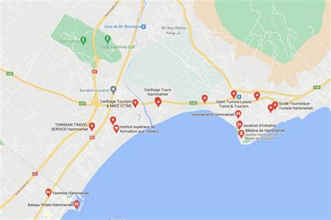 Carte De Hammamet Plan Des 6 Lieux à Voir