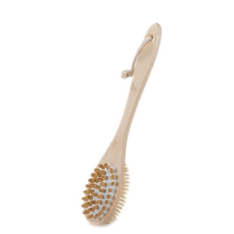 MKSJFdge Shower Brush With Soft And Stiff Bristles Bath Sided Long