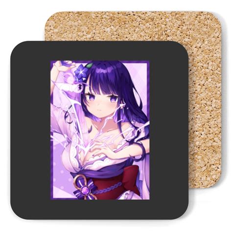 Cute Raiden Shogun Genshin Impact Coasters Sold By Stevenshopscrafts