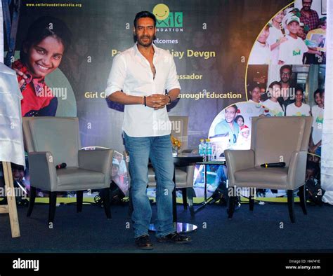 Bollywood Actor Ajay Devgn Press Conference Of Smile Foundation