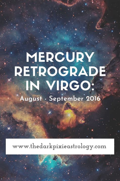 Mercury Retrograde In Virgo August September The Dark Pixie