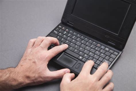 Male Hands Typing On Computer Keyboard Stock Photo Image Of