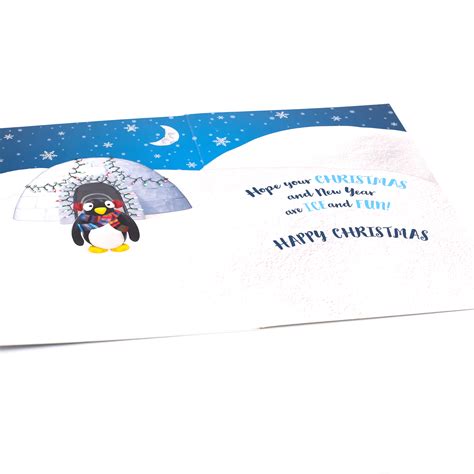 Buy Christmas Card Our House To Yours Cute Penguins For Gbp 1 79 Card Factory Uk