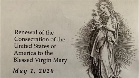 Renewal Of Consecration Of The Usa To The Blessed Virgin Mary Youtube