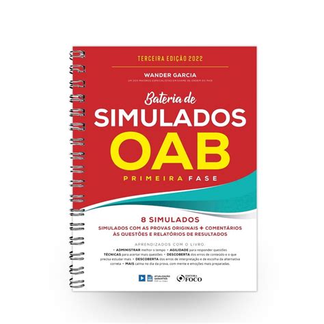 Livro BATERIA DE SIMULADOS OAB 1ª FASE 3ª ED 2022 em Promoção