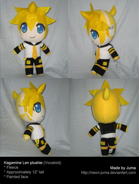 Standing Kagamine Len Plushie 2 By Neon Juma On Deviantart