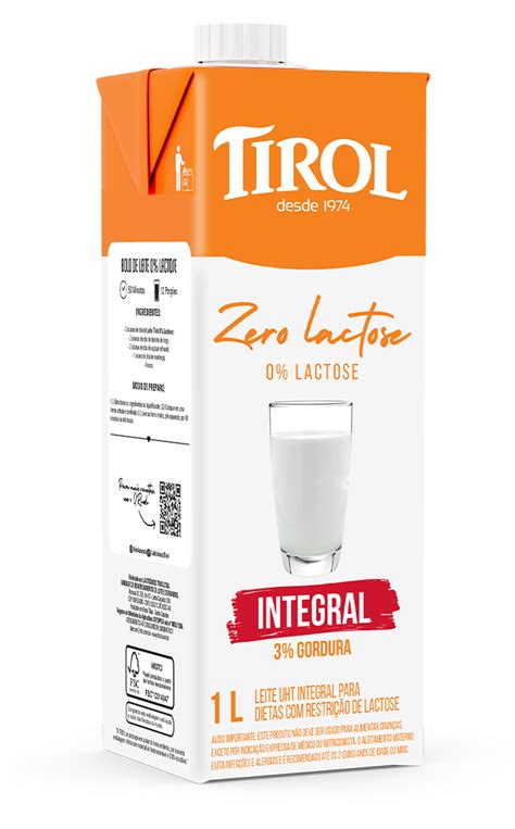 Leite UHT INTEGRAL 0 Lactose 1L Tirol