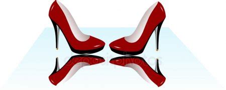 Red Fashion Woman Pair Shoe Vector Illustration Stock Vector Image By