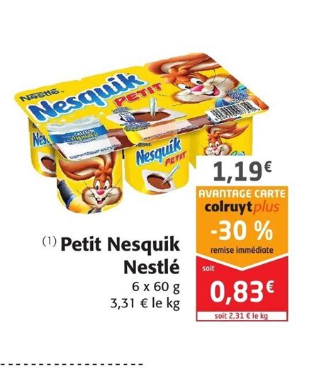 Promo Petit Nesquik Nestl Chez Colruyt