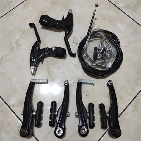 Jual Rem Sepeda Genio Logan V Brake Set Alloy Sepasang Depan Belakang