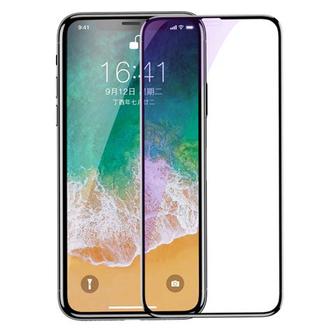 Szkło hartowane 0 3 mm iPhone X czarny Baseus Łódź 7284237559