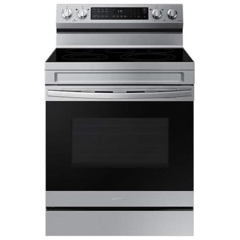 Samsung 63 Cu Ft Smart Wi Fi Enabled Convection Electric Range With No Preheat Airfry In