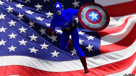 Captain America Flag By Anterz