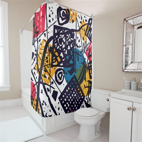 Wassily Kandinsky Small Worlds V Abstract Art Shower Curtain Zazzle