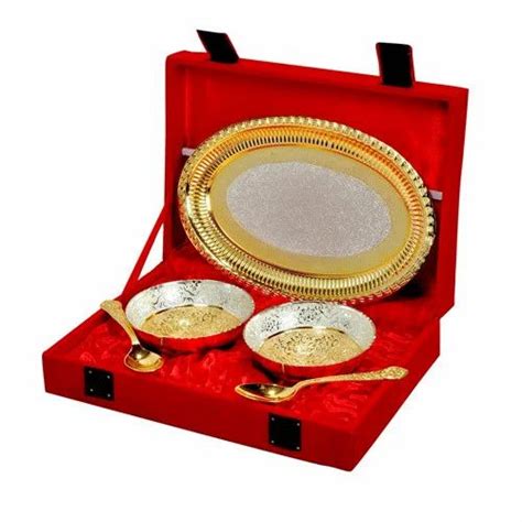 Pcs Brass Gold Plated Bowl Set For Wedding Gift At Rs Piece In