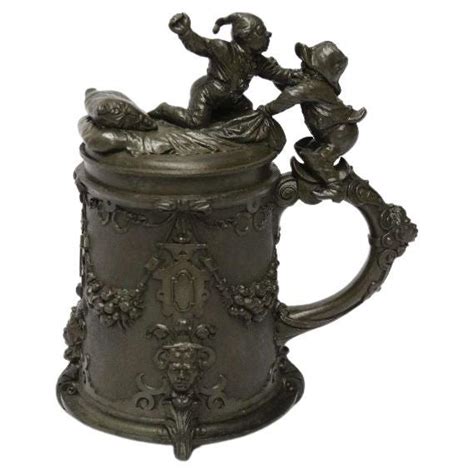 Th Century Historical Military Commemorative Pewter Stein Circa