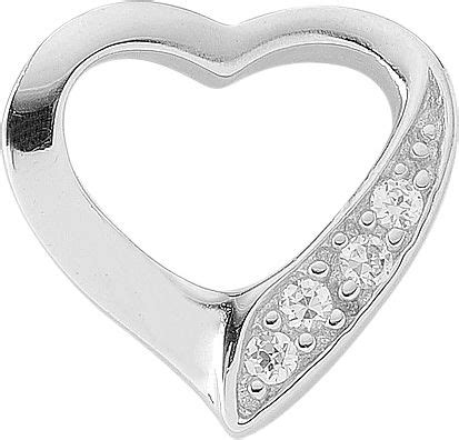 Anh Nger Silber Herz Swinging Heart Mit Zirkonia