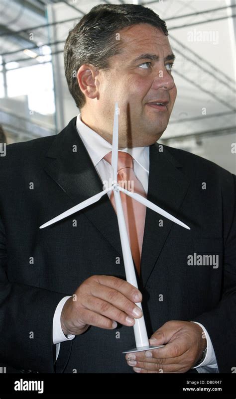 German Minister Of Environment Sigmar Gabriel Inspects A Wind Engine