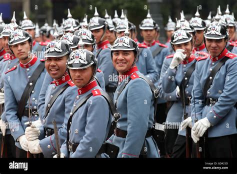 Santiago De Chile Chile 12th July 2016 Soldiers Of The Chilenian