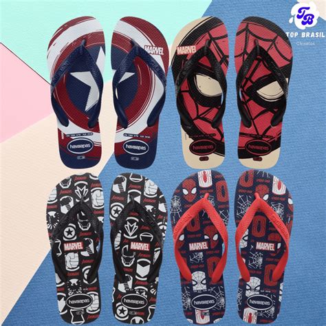 Chinelo Havaianas Top Marvel Logomania C Nf Adulto E Infantil Homem