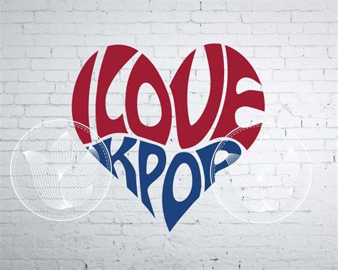 I Love Kpop Word Art I Love Kpop Svg Dxf Eps Png  Korea Etsy Word Art Kpop Logos