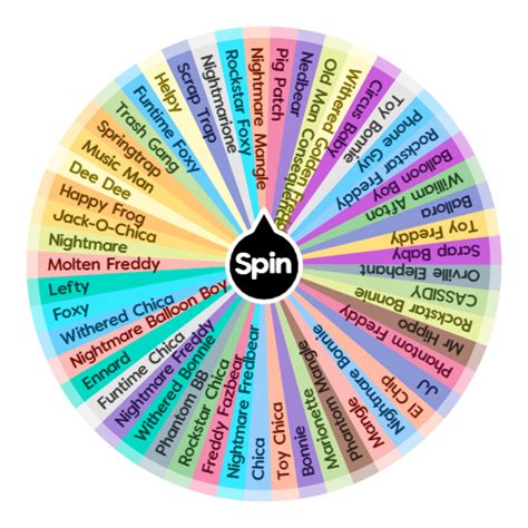 Ultimate Custom Night characters | Spin The Wheel App