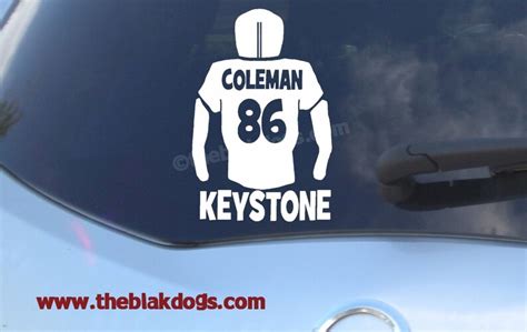 Football Jersey Silhouette Custom Team Name Vinyl Sticker Car - Etsy