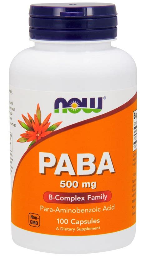 Витаминно-минеральный комплекс Now PABA 500 mg, 100 капс. купить на ...