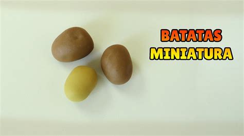 FAÇA BATATAS MINIATURA Tutorial Fácil Biscuit clay plastilina