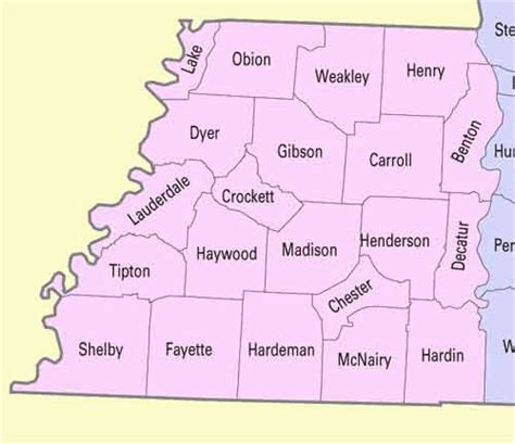 Map Of West Tennessee Counties | secretmuseum