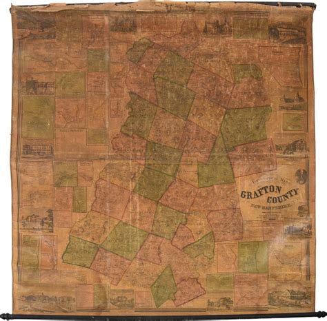 Sold Price Topographical Map Of Grafton County Nh 1860 July 6