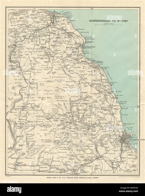 NORTH YORKSHIRE COAST & MOORS. Whitby Scarborough. WARD LOCK 1930 old ...