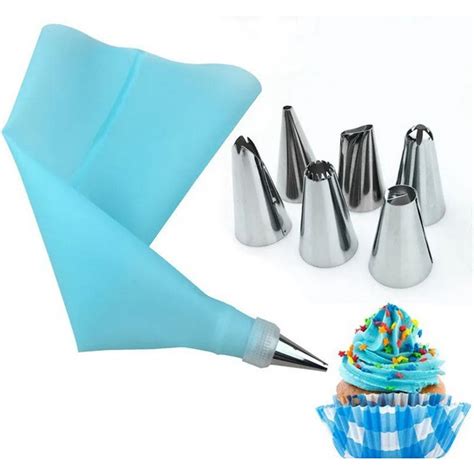 Kit Confeiteiro Profissional De Saco Manga Silicone Bicos Inox