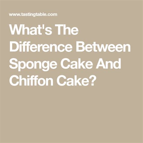 Sponge Cake Vs Chiffon Cake Whats The Difference