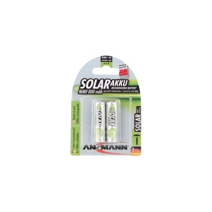 ANSMANN Pile Rechargeable Solar NiMH Mignon AA 800 MAh