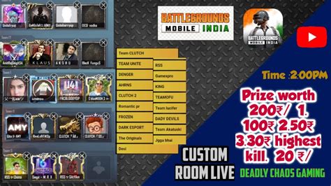 MATCH 05 BGMI TOURNAMENT Ll Live Custom Rooms Road To 150 Subscriber