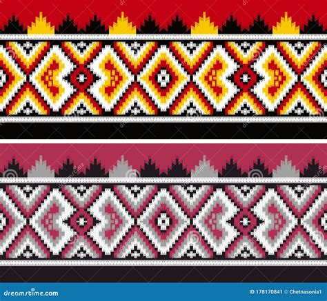 Abstract Border Batik Design Background Stock Image Image Of