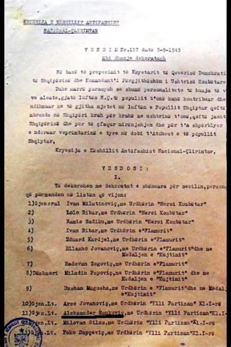 Organizimi i ushtrisë shqiptare Letra e shokut Koçi Xoxe për shokun