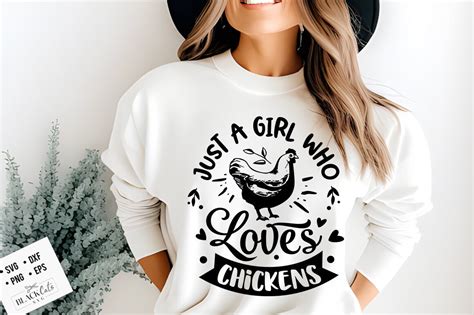 Just A Girl Who Loves Chickens Svg Chicken Svg Funny Chickens Svg C