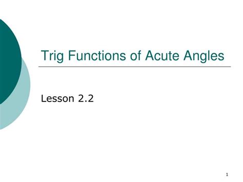 Ppt Trig Functions Of Acute Angles Powerpoint Presentation Free