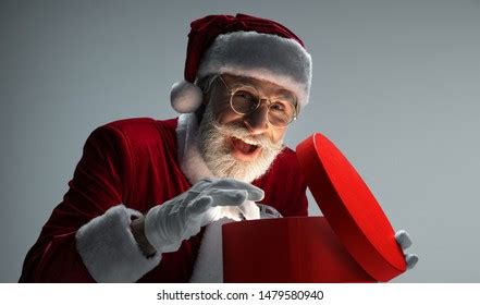 Surprised Mature Santa Claus Looking Camera Stock Photo 1479580901