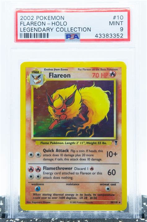 Flareon 2002 Legendary Collection 10 Holo Psa 9 Price Guide Sports