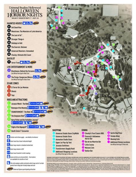 Halloween Horror Nights 2023 Official Map Unveiled For Universal