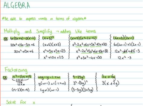 junior cert ordinary level maths notes etsy