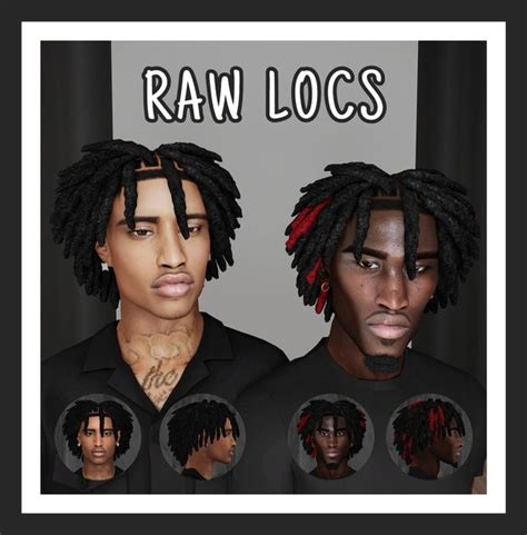 Raw Locs Khadijah Sims Hair Male Sims Hair Sims Black Hair