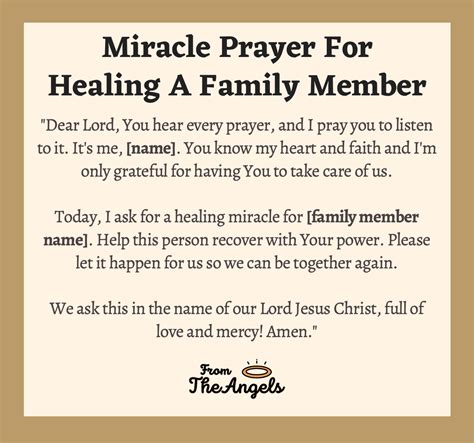 7 Miracle Prayers For Healing A Family Member: With Images