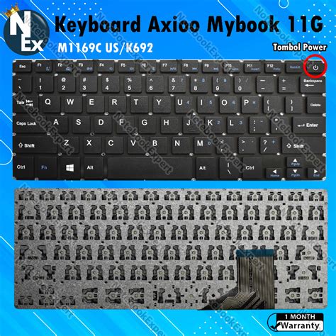 Jual KEYBOARD AXIOO MYBOOK 11G M1169C US K692 Black Shopee Indonesia