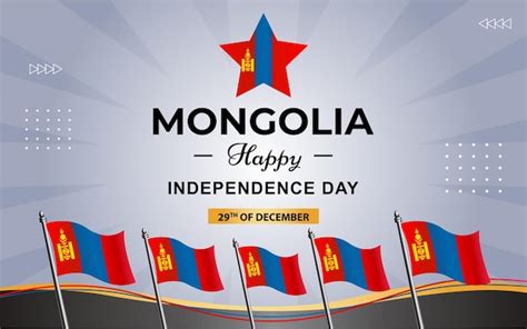 Premium Vector Mongolia Poster For Independence Day